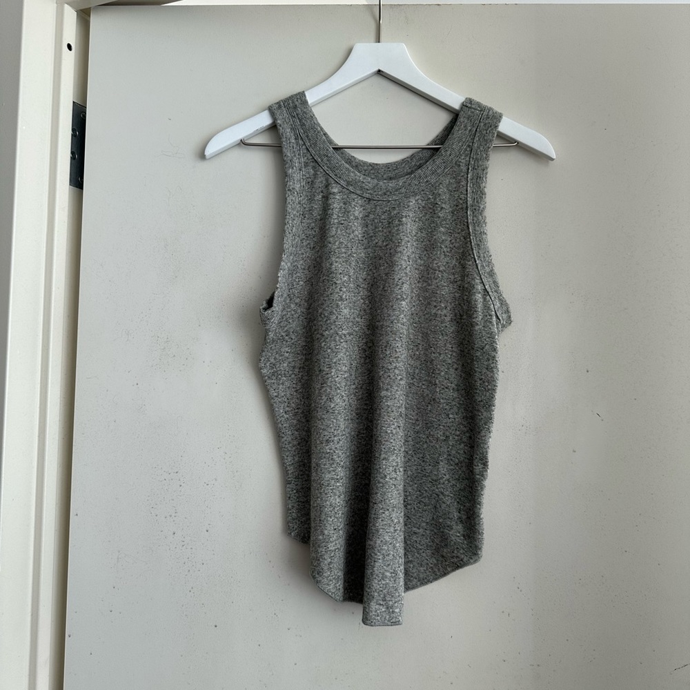Chaser Ribbed Grey Racer Tank - Picture 3 of 6